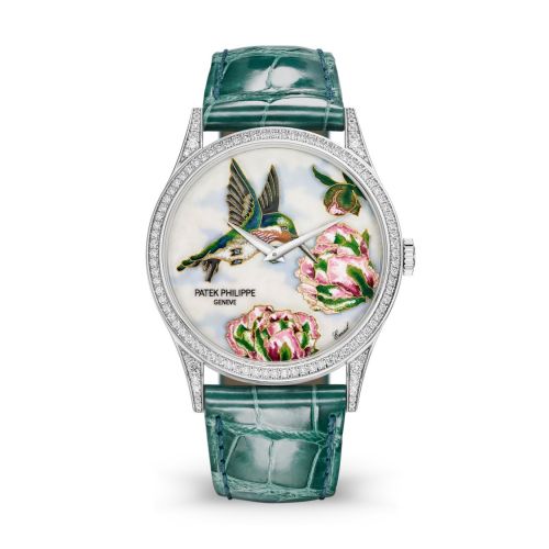 Patek Philippe Calatrava 5077 White Gold Diamond Hummingbirds