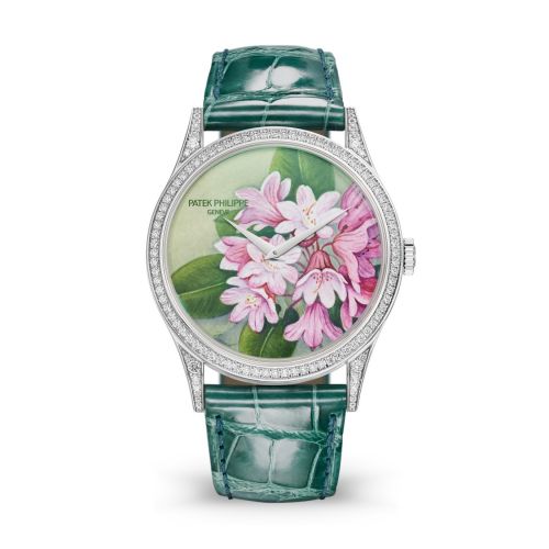 Patek Philippe Calatrava 5077 White Gold Portrait of Flowers