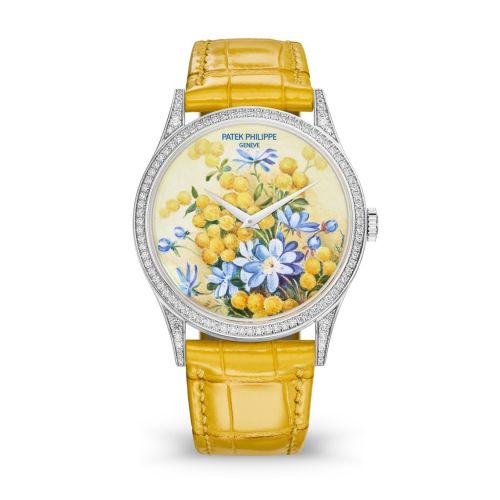 Patek Philippe Calatrava 5077 White Gold Portrait of Flowers