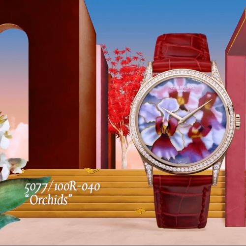 Patek Philippe Calatrava 5077 Rose Gold Orchids