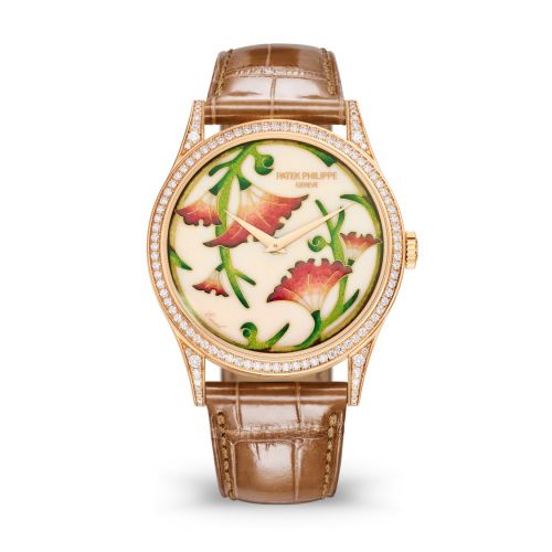 Patek Philippe Calatrava 5077 Rose Gold Japanese Floral Motifs
