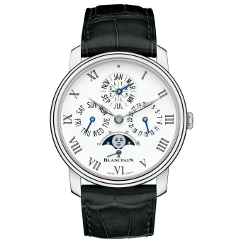 Blancpain Villeret Quantieme Perpetuel 8 Jours White Gold Enamel