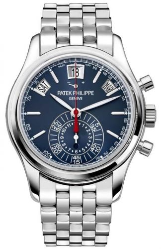 Patek Philippe Annual Calendar Chronograph 5960 Platinum Blue Bracelet