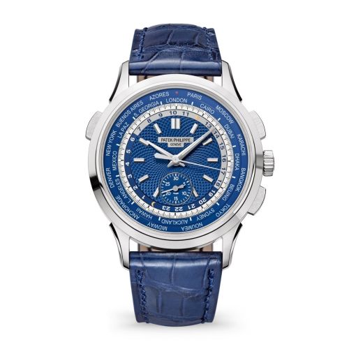Patek Philippe World Time Chronograph 5930 White Gold Blue Beijing