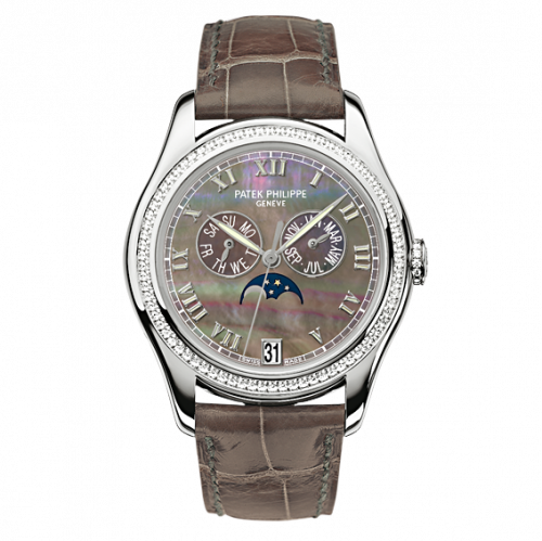 Patek Philippe Annual Calendar 4936 White Gold Diamond Black Mother of Pearl