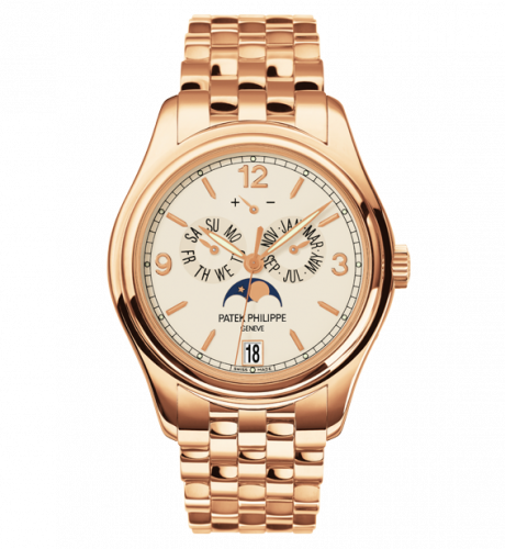 Patek Philippe Annual Calendar 5146 Rose Gold Cream Bracelet
