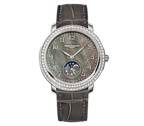 Patek Philippe Moonphase 4968 White Gold Black Mother of Pearl