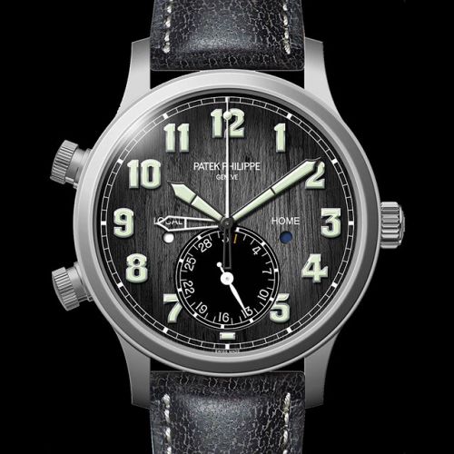 Patek Philippe Calatrava Pilot Travel Time 5524 Titanium Black