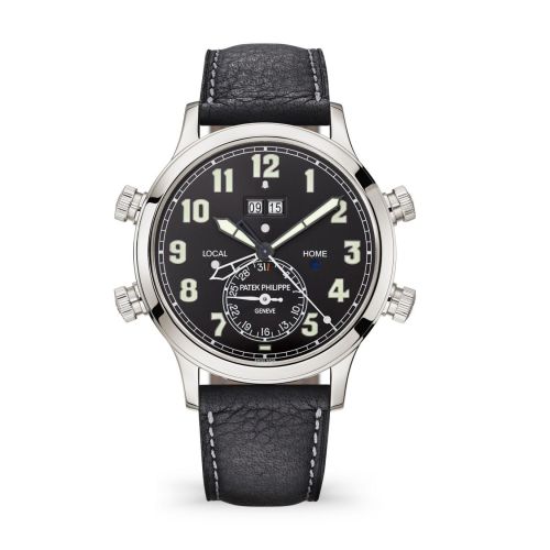 Patek Philippe Calatrava Pilot Travel Time Alarm 5520 Platinum Black