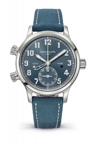Patek Philippe Calatrava Pilot Travel Time 7234 Stainless Steel Blue