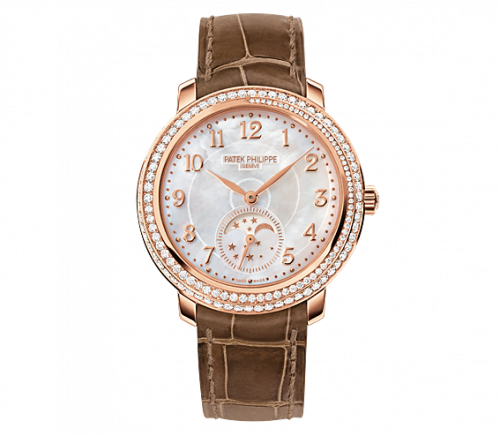 Patek Philippe Moonphase 4968 Rose Gold White Mother of Pearl