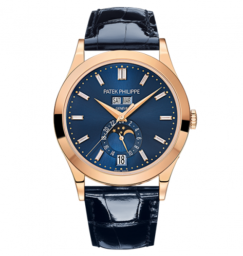 Patek Philippe Annual Calendar 5396 Rose Gold Blue Baguette