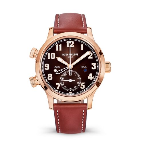 Patek Philippe Calatrava Pilot Travel Time 7234 Rose Gold Brown