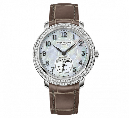 Patek Philippe Moonphase 4968 White Gold White Mother of Pearl