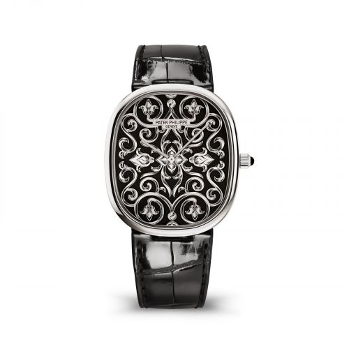 Patek Philippe Golden Ellipse 5738 White Gold Arabesques and Volutes