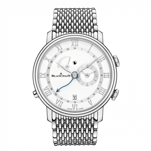 Blancpain Villeret Réveil GMT Stainless Steel White Bracelet