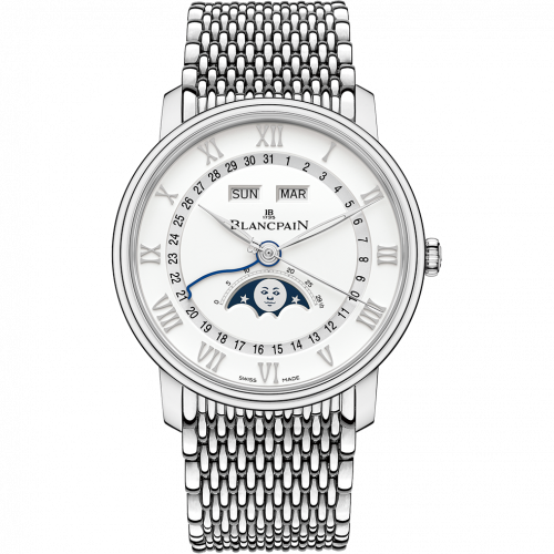Blancpain Villeret Quantième Complet 40mm Stainless Steel White