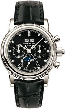 Patek Philippe Perpetual Calendar Split Seconds Chronograph 5004 Platinum Black Diamond