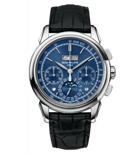 Patek Philippe Perpetual Calendar Chronograph 5270 White Gold Blue Double Chin
