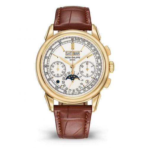 Patek Philippe Perpetual Calendar Chronograph 5270 Yellow Gold Silver