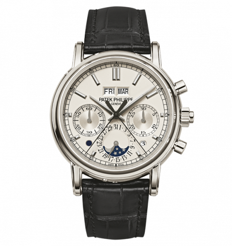 Patek Philippe Perpetual Calendar Split-Seconds Chronograph 5204 Platinum Silver