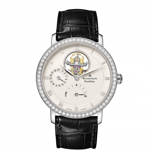 Blancpain Villeret Tourbillon 8 Jours White Gold Opaline Diamond