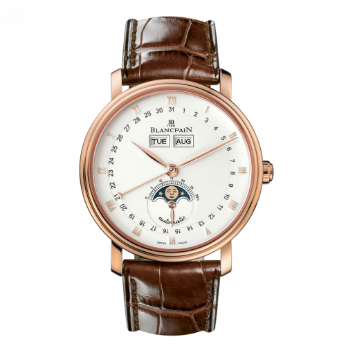 Blancpain Villeret Quantième Complet Red Gold White