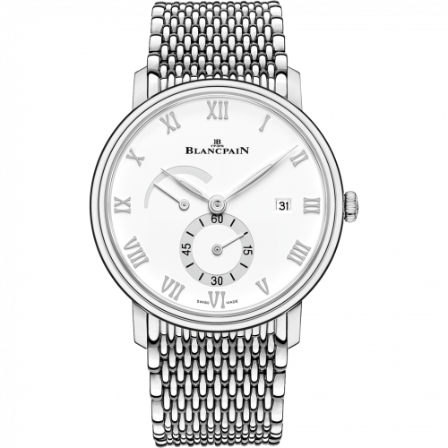 Blancpain Villeret Ultraplate Power Reserve Date Stainless Steel White Bracelet