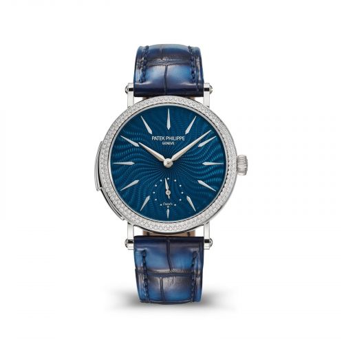 Patek Philippe Ladies Minute Repeater White Gold Diamond Blue