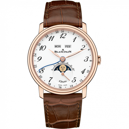 Blancpain Villeret Quantieme Complet 8 Jours Red Gold Enamel Arabic