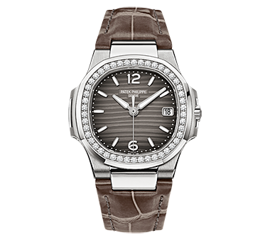 Patek Philippe Nautilus 7010 White Gold Smoke Gray Strap
