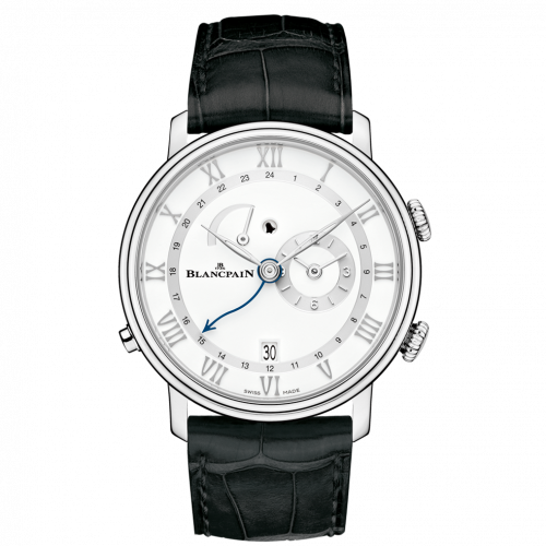 Blancpain Villeret Réveil GMT Stainless Steel White