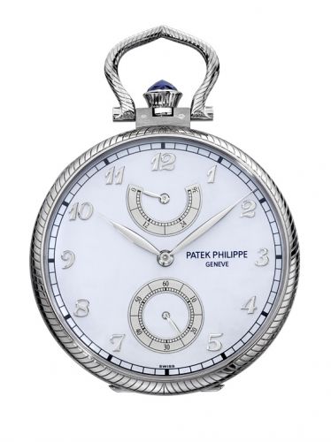 Patek Philippe Pocket Watch Lepine Power Reserve White Gold Horses