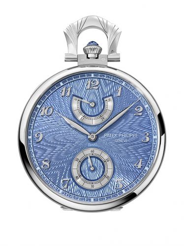 Patek Philippe Pocket Watch Lepine Power Reserve White Gold Japanese Crane