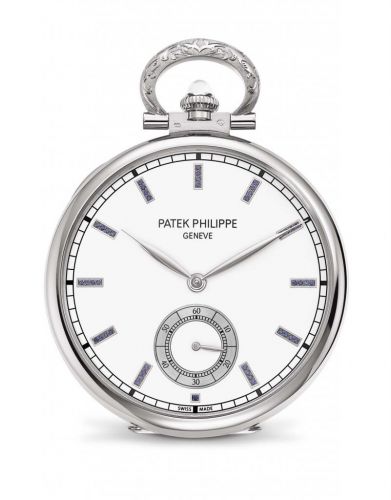 Patek Philippe Pocket Watch Lepine White Gold Mount Rushmore