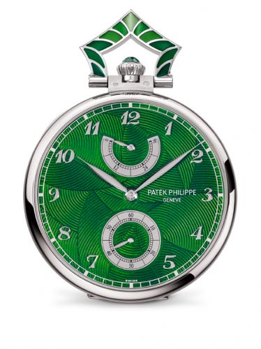 Patek Philippe Pocket Watch Lepine Power Reserve White Gold Elephant in the Jungle