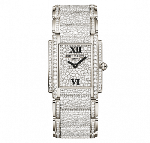 Patek Philippe Twenty~4 4910 White Gold Gridless Diamond