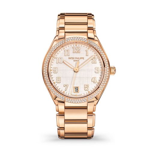 Patek Philippe Twenty-4 Automatic Rose Gold Diamond Shantung Silk