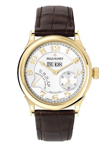 Pequignet Paris Royal Yellow Gold Brown Strap