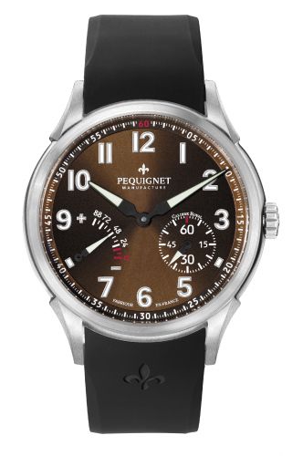 Pequignet Royale Titane Brown Black Rubber