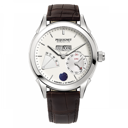 Pequignet Rue Royale GMT Stainless Steel Silver