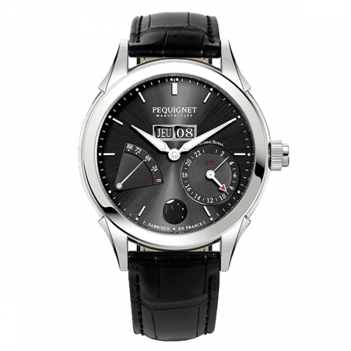 Pequignet Rue Royale GMT Stainless Steel Grey