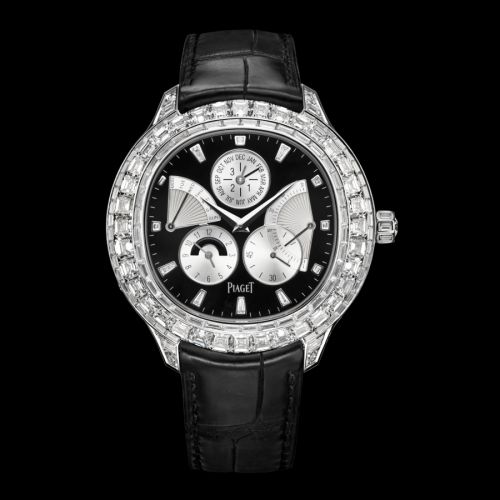 Piaget Emperador Coussin Perpetual Calendar White Gold Diamond Black
