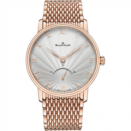 Blancpain Villeret Ultraplate Seconde Rétrograde Red Gold Opalin Flinqué Bracelet