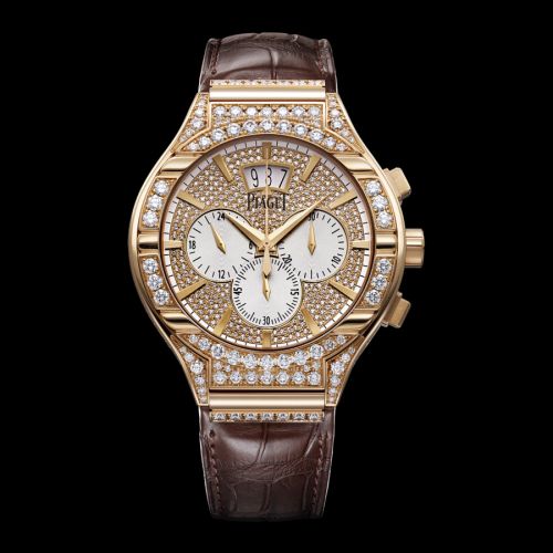 Piaget Polo 43 Chronograph Pink Gold Full Diamond