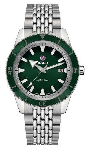 Rado HyperChrome Captain Cook 42 Stainless Steel Green Bracelet