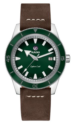 Rado HyperChrome Captain Cook 42 Stainless Steel Green Calf