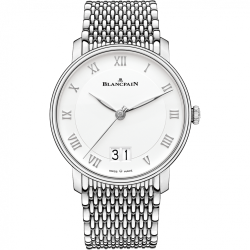 Blancpain Villeret Grande Date Stainless Steel White Bracelet