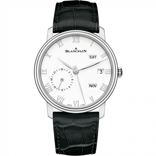 Blancpain Villeret Quantième Annuel GMT Stainless Steel White