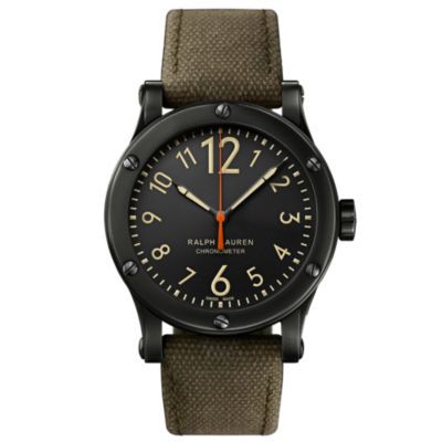 Ralph Lauren Safari 39mm Chronometer Aged Steel Black
